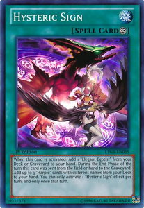 Hysteric Sign - Lord of the Tachyon Galaxy (LTGY) #LTGY-EN065 - Super Rare YuGiOh Trading Card