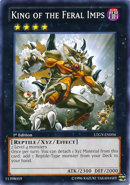 King of the Feral Imps trading card from Lord of the Tachyon Galaxy King of the Feral Imps - Lord of the Tachyon Galaxy YuGiOh trading card