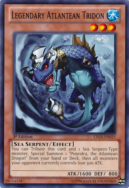 Legendary Atlantean Tridon trading card from Lord of the Tachyon Galaxy Legendary Atlantean Tridon - Lord of the Tachyon Galaxy YuGiOh trading card