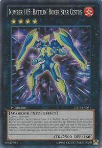 Number 105: Battlin' Boxer Star Cestus - Lord of the Tachyon Galaxy (LTGY) #LTGY-EN051 - Super Rare YuGiOh Trading Card