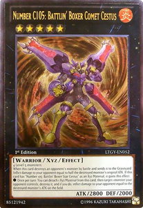 Number C105: Battlin' Boxer Comet Cestus (UTR) - Lord of the Tachyon Galaxy (LTGY) #LTGY-EN052 - Ultimate Rare YuGiOh Trading Card