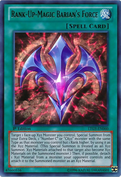 Rank-Up-Magic Barian's Force - Lord of the Tachyon Galaxy YuGiOh trading card