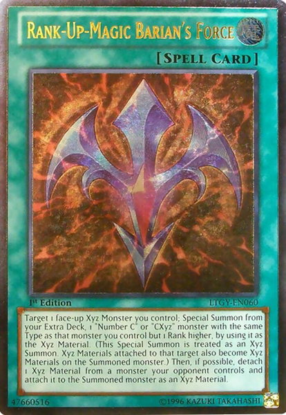 Rank-Up-Magic Barian's Force (UTR) - Lord of the Tachyon Galaxy YuGiOh trading card