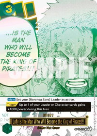 Luffy Is the Man Who Will Become the King of Pirates!!! (Japanese Version 3rd Anniversary Set) - One Piece Promotion Cards (OP-PR) #OP12-039 - Rare One Piece Trading Card
