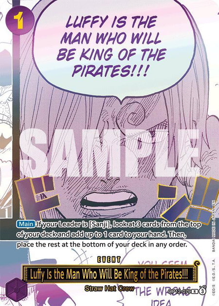 Luffy Is the Man Who Will Be King of the Pirates!!! (Japanese Version 3rd Anniversary Set) trading card from One Piece Promotion Cards Luffy Is the Man Who Will Be King of the Pirates!!! (Japanese Version 3rd Anniversary Set) - One Piece Promotion Cards One Piece trading card