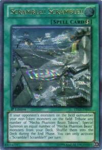 Scramble!! Scramble!! (UTR) - Lord of the Tachyon Galaxy (LTGY) #LTGY-EN061 - Ultimate Rare YuGiOh Trading Card