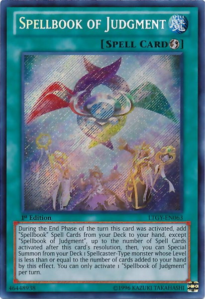 Spellbook of Judgment trading card from Lord of the Tachyon Galaxy Spellbook of Judgment - Lord of the Tachyon Galaxy YuGiOh trading card