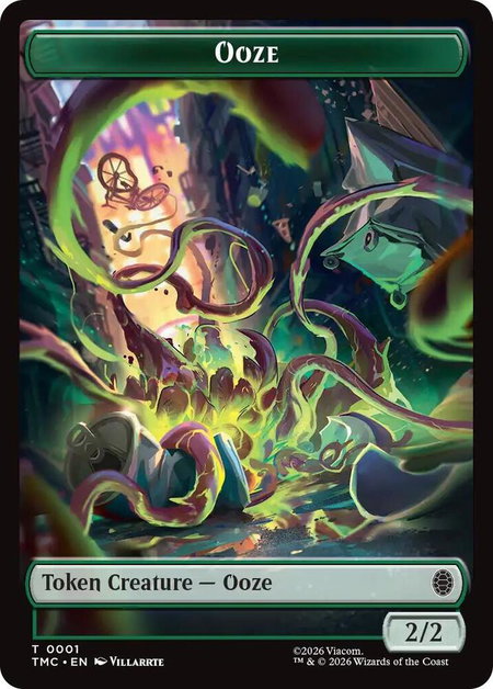 Ooze // Copy Double-Sided Token - Commander: Teenage Mutant Ninja Turtles Magic: The Gathering trading card