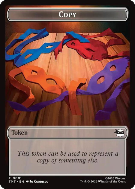 Copy // Mutagen Double-Sided Token - Teenage Mutant Ninja Turtles Magic: The Gathering trading card