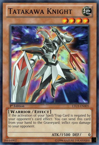Tatakawa Knight - Lord of the Tachyon Galaxy YuGiOh trading card