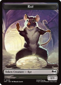 Rat // Copy Double-Sided Token - Teenage Mutant Ninja Turtles (TMT) #6 // 1 - Token Magic: The Gathering Trading Card