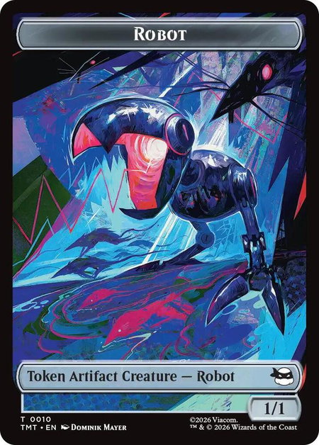Robot // Food Double-Sided Token - Teenage Mutant Ninja Turtles Magic: The Gathering trading card