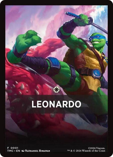 Leonardo Theme Card - Commander: Teenage Mutant Ninja Turtles Magic: The Gathering trading card