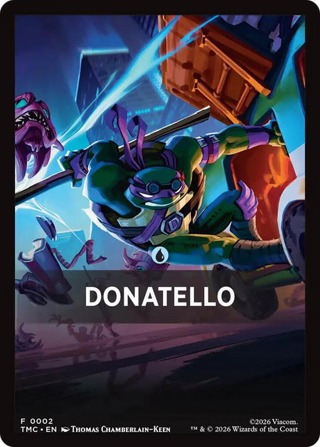 Donatello Theme Card - Commander: Teenage Mutant Ninja Turtles Magic: The Gathering trading card