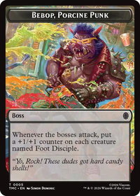 Bebop, Porcine Punk - Commander: Teenage Mutant Ninja Turtles (TMC) #5 - Token Magic: The Gathering Trading Card