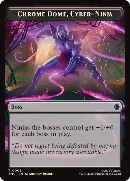 Chrome Dome, Cyber-Ninja - Commander: Teenage Mutant Ninja Turtles Magic: The Gathering trading card
