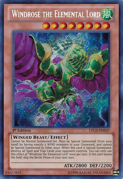 Windrose the Elemental Lord - Lord of the Tachyon Galaxy YuGiOh trading card
