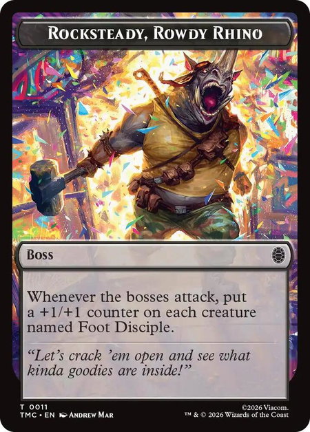 Rocksteady, Rowdy Rhino - Commander: Teenage Mutant Ninja Turtles Magic: The Gathering trading card