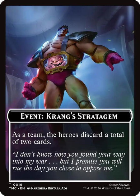 Event: Krang's Stratagem trading card from Commander: Teenage Mutant Ninja Turtles Event: Krang's Stratagem - Commander: Teenage Mutant Ninja Turtles Magic: The Gathering trading card