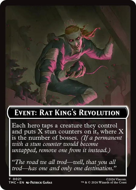 Event: Rat King's Revolution trading card from Commander: Teenage Mutant Ninja Turtles Event: Rat King's Revolution - Commander: Teenage Mutant Ninja Turtles Magic: The Gathering trading card