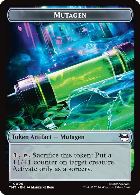 Mutagen // Food Double-Sided Token - Teenage Mutant Ninja Turtles Magic: The Gathering trading card
