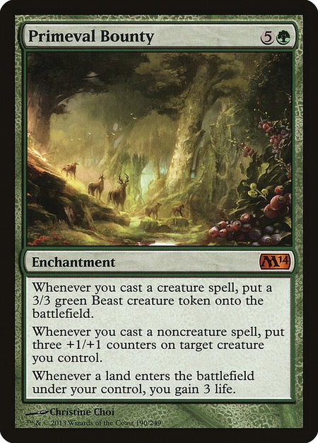 Primeval Bounty - Magic 2014 (M14) Magic: The Gathering trading card