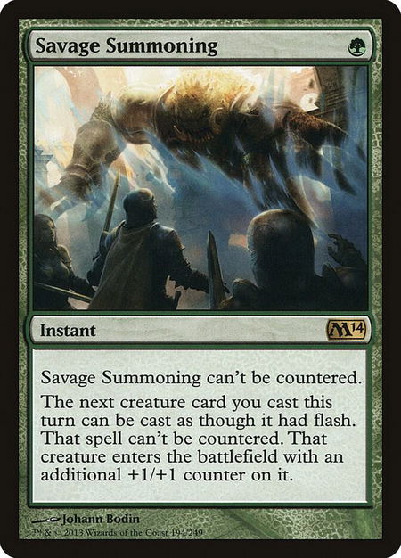 Savage Summoning - Magic 2014 (M14) Magic: The Gathering trading card
