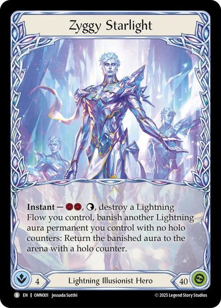 Zyggy Starlight trading card from Omens of the Third Age Zyggy Starlight - Omens of the Third Age Flesh and Blood trading card