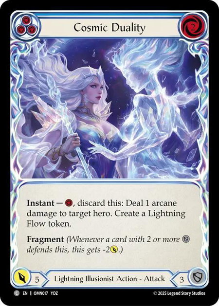 Cosmic Duality (Blue) - Omens of the Third Age Flesh and Blood trading card