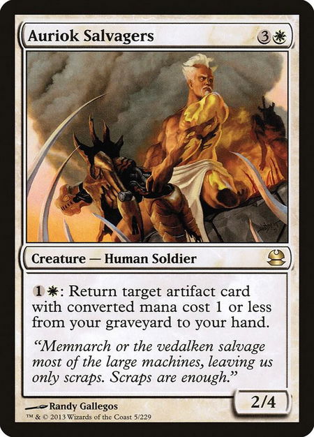 Auriok Salvagers - Modern Masters Magic: The Gathering trading card