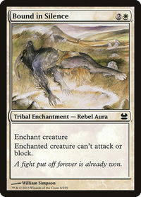 Bound in Silence - Modern Masters (MMA) #8 - Common Magic: The Gathering Trading Card