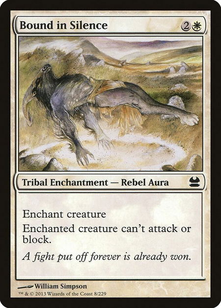 Bound in Silence - Modern Masters Magic: The Gathering trading card