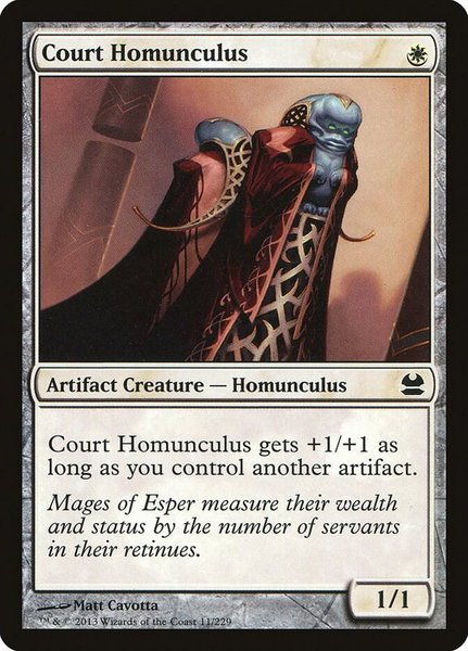 Court Homunculus trading card from Modern Masters Court Homunculus - Modern Masters Magic: The Gathering trading card