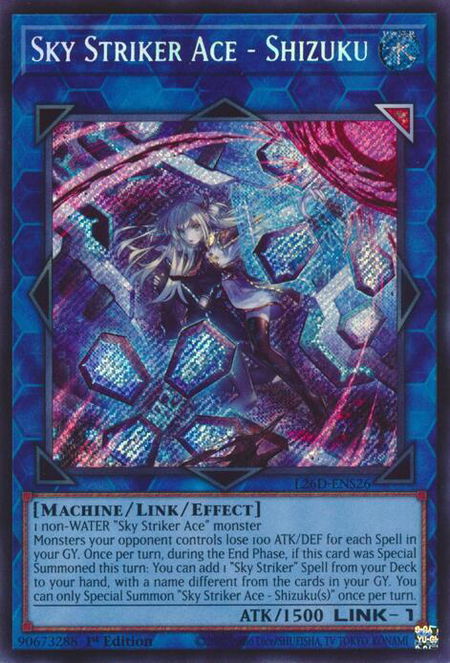 Sky Striker Ace - Shizuku (Alternate Art) (Secret Rare) trading card from Legendary Modern Decks 2026 Sky Striker Ace - Shizuku (Alternate Art) (Secret Rare) - Legendary Modern Decks 2026 YuGiOh trading card
