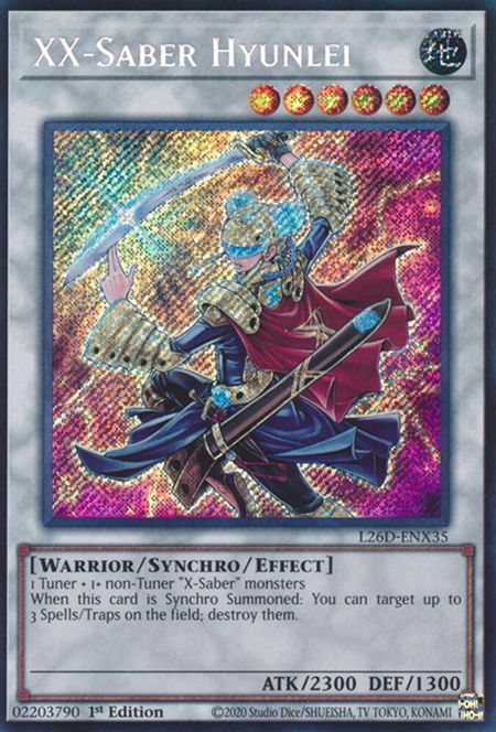 XX-Saber Hyunlei (Secret Rare) - Legendary Modern Decks 2026 YuGiOh trading card