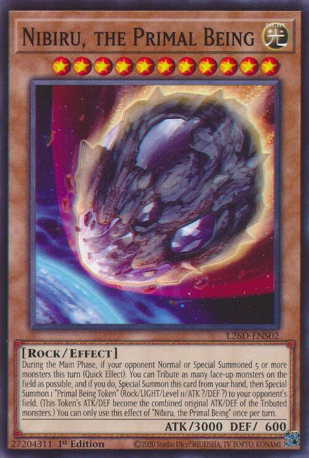 Nibiru, the Primal Being - Legendary Modern Decks 2026 YuGiOh trading card