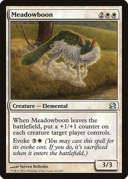 Meadowboon trading card from Modern Masters Meadowboon - Modern Masters Magic: The Gathering trading card