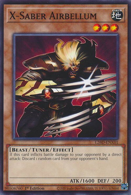 X-Saber Airbellum trading card from Legendary Modern Decks 2026 X-Saber Airbellum - Legendary Modern Decks 2026 YuGiOh trading card