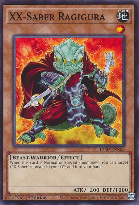 XX-Saber Ragigura - Legendary Modern Decks 2026 YuGiOh trading card