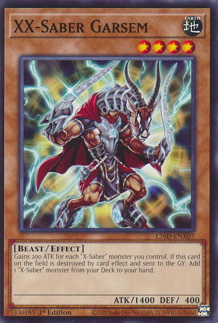 XX-Saber Garsem - Legendary Modern Decks 2026 YuGiOh trading card