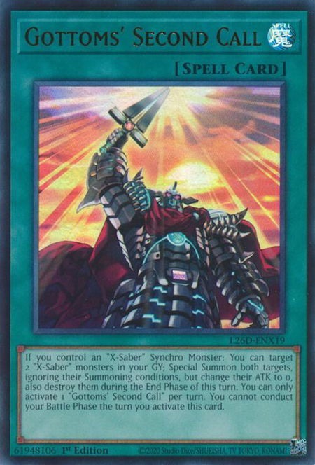 Gottoms' Second Call (Ultra Rare) - Legendary Modern Decks 2026 YuGiOh trading card