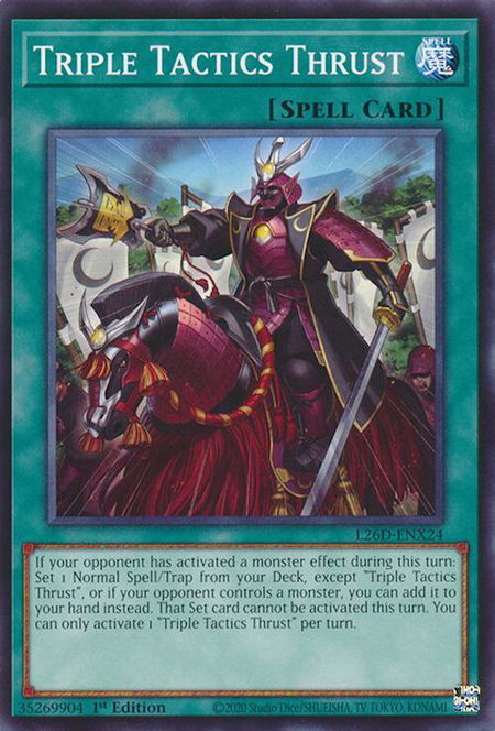 Triple Tactics Thrust - L26D-ENX24 - Legendary Modern Decks 2026 YuGiOh trading card