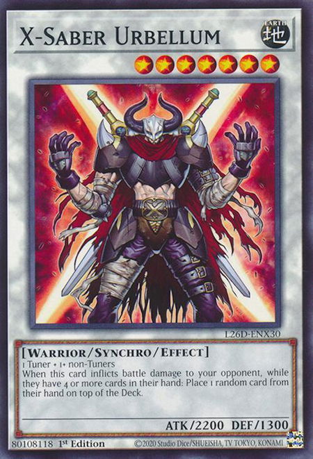 X-Saber Urbellum - Legendary Modern Decks 2026 YuGiOh trading card