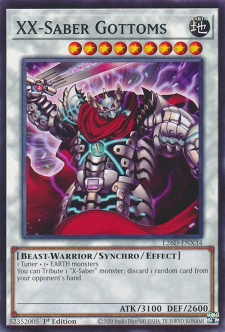 XX-Saber Gottoms trading card from Legendary Modern Decks 2026 XX-Saber Gottoms - Legendary Modern Decks 2026 YuGiOh trading card