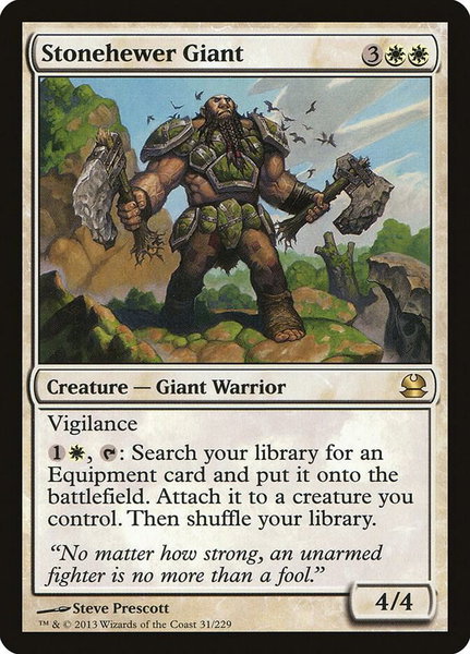 Stonehewer Giant trading card from Modern Masters Stonehewer Giant - Modern Masters Magic: The Gathering trading card