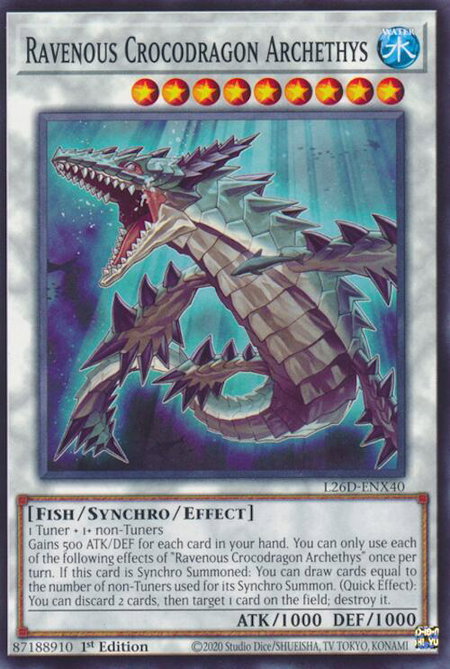 Ravenous Crocodragon Archethys - Legendary Modern Decks 2026 YuGiOh trading card