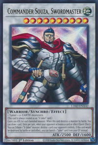 Commander Souza, Swordmaster - Legendary Modern Decks 2026 (L26D) #L26D-ENX42 - Ultra Rare YuGiOh Trading Card