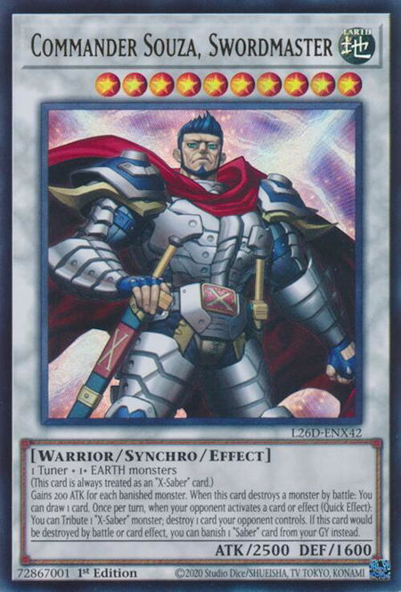 Commander Souza, Swordmaster - Legendary Modern Decks 2026 YuGiOh trading card