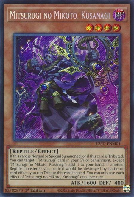 Mitsurugi no Mikoto, Kusanagi trading card from Legendary Modern Decks 2026 Mitsurugi no Mikoto, Kusanagi - Legendary Modern Decks 2026 YuGiOh trading card
