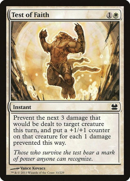 Test of Faith trading card from Modern Masters Test of Faith - Modern Masters Magic: The Gathering trading card